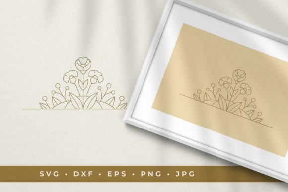 Download Floral Vignette Line Art Design - Line Collection
