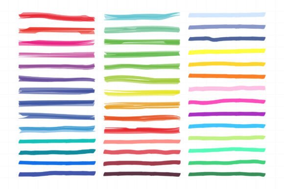 Download Marker Lines. Color Ink Pen Brush Stroke - Line Collection